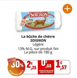 Coccimarket La bûche de chèvre soignon offre