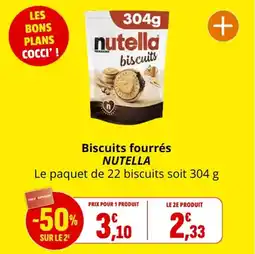 Coccinelle Express Biscuits fourrés nutella offre