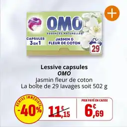 Coccinelle Express Lessive capsules omo offre