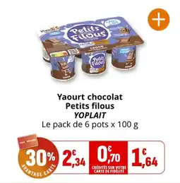 Coccinelle Express Yaourt chocolat petits filous yoplait offre