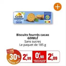 Coccinelle Express Biscuits fourrés cacao gerblé offre
