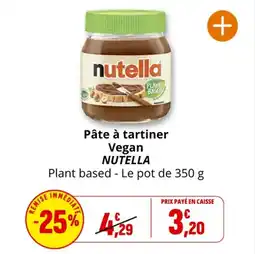 Coccinelle Express Pâte à tartiner vegan nutella offre