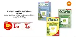 Coccinelle Express Bonbons aux plantes suisses ricola offre