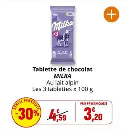 Coccinelle Express Tablette de chocolat milka offre