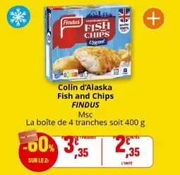 Coccinelle Supermarché Colin d'alaska fish and chips findus offre