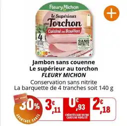Coccinelle Supermarché Jambon sans couenne le supérieur au torchon fleury michon offre