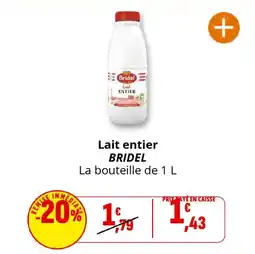 Coccinelle Supermarché Lait entier bridel offre
