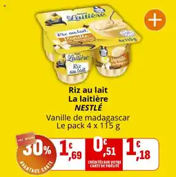 Coccinelle Supermarché Riz au lait la laitière nestlé offre