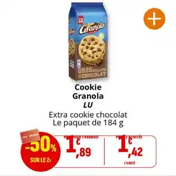 Coccinelle Supermarché Cookie granola lu offre