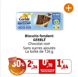 Coccinelle Supermarché Biscuits fondant gerblé offre