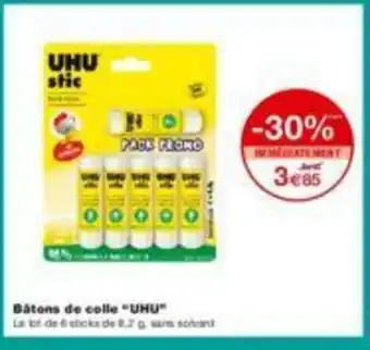 Monoprix Bâtons de colle "UHU" offre