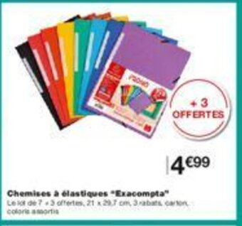 Monoprix Chemise à élastiques "exacompta" offre