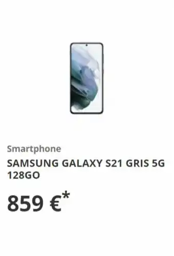 Darty Samsung galaxy S21 gris 5G 128GO offre