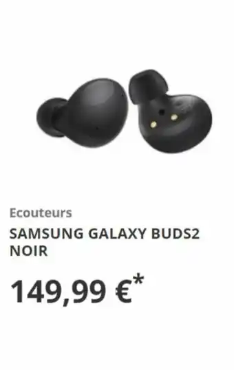 Darty Samsung galaxy BUDS2 noir offre