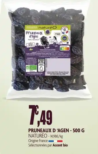 naturéO Pruneaux d'agen - 500 G offre