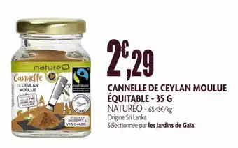 naturéO Cannelle de ceylan moulue équitable offre