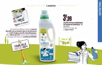 naturéO Lessive hypoallergénique au savon de marseille offre