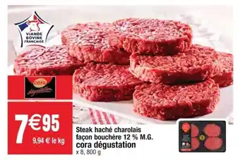 Cora x Carrefour Steak haché charolais offre