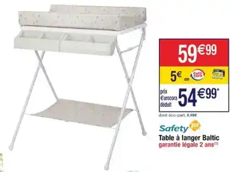 Cora x Carrefour Table à langer Baltic offre