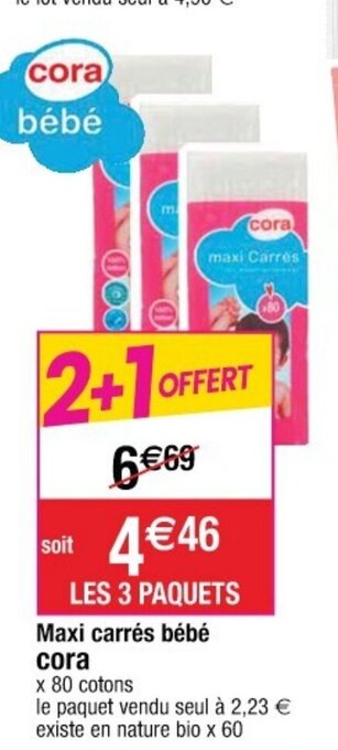 Promo Maxi Carres Douceur 100 Coton Netto X50 Chez Netto