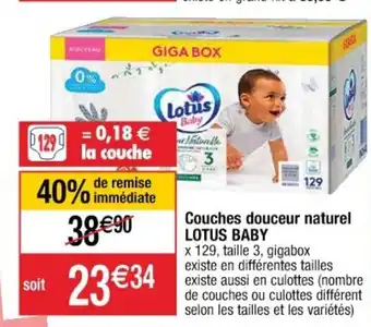 Cora x Carrefour Couches douceur naturel offre