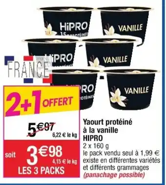 Cora x Carrefour Yaourt protéiné à la vanille Hipro offre