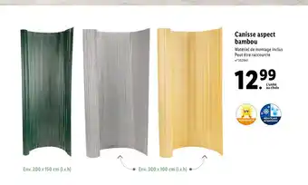 Lidl Canisse aspect bambou offre
