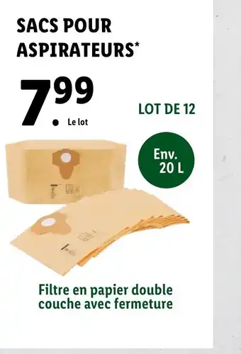 Lidl Sacs pour aspirateurs offre
