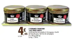 E.Leclerc 3 TERRINES TRADITION 'LES TROIS CHEFS' offre