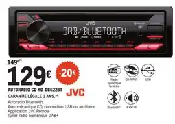 E.Leclerc AUTORADIO CD KD-DB622BT offre
