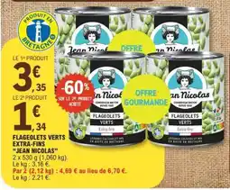 E.Leclerc FLAGEOLETS VERTS EXTRA-FINS “JEAN NICOLAS” offre