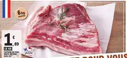 E.Leclerc Poitrine de porc brute entière avec os offre