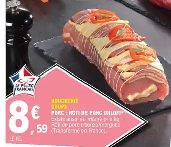 PORC : RÔTI DE PORC ORLOFF
