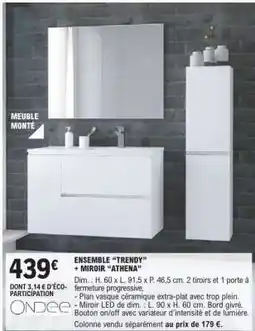E.Leclerc ENSEMBLE “TRENDY” + MIROIR “ATHENA” offre