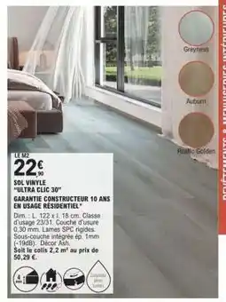 E.Leclerc SOL VINYLE ULTRA CLIC 30 offre