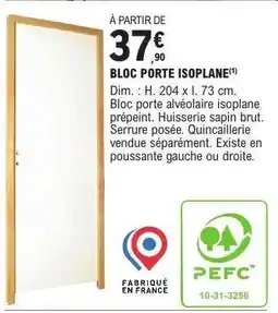 E.Leclerc BLOC PORTE ISOPLANE offre