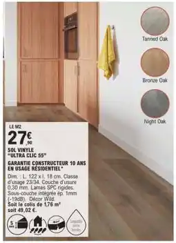 E.Leclerc SOL VINYLE ULTRA CLIC 55 offre