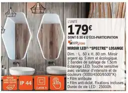 E.Leclerc MIROIR LED SPECTRE LOSANGE offre