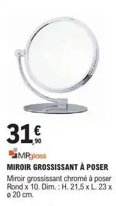 E.Leclerc MIROIR GROSSISSANT À POSER offre