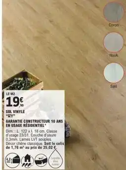 E.Leclerc SOL VINYLE IZY offre