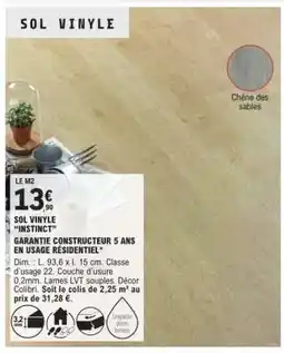 E.Leclerc SOL VINYLE INSTINCT offre