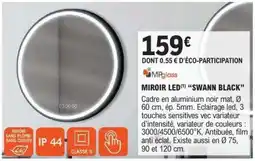 E.Leclerc MIROIR LED SWANN BLACK offre
