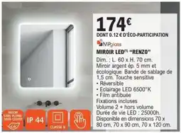 E.Leclerc MIROIR LED RENZO offre