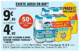 E.Leclerc Lait UHT Vitamine D Demi-Écrémé Format Familial 'Lactel' offre
