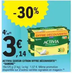 E.Leclerc ACTIVIA SAVEUR CITRON OFFRE DÉCOUVERTE offre