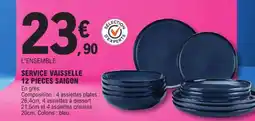 E.Leclerc SERVICE VAISSELLE 12 PIECES SAIGON offre