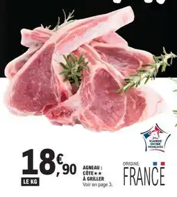E.Leclerc Agneau : côte*** à griller offre