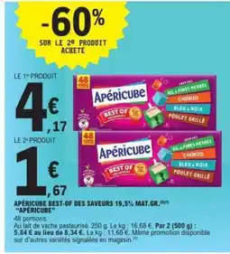 E.Leclerc APÉRICUBE BEST-OF DES SAVEURS 19,5% MAT.GR offre