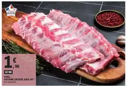 E.Leclerc Porc : Poitrine Entière Avec Os offre
