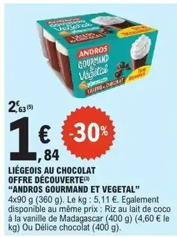 E.Leclerc LIÉGEOIS AU CHOCOLAT offre